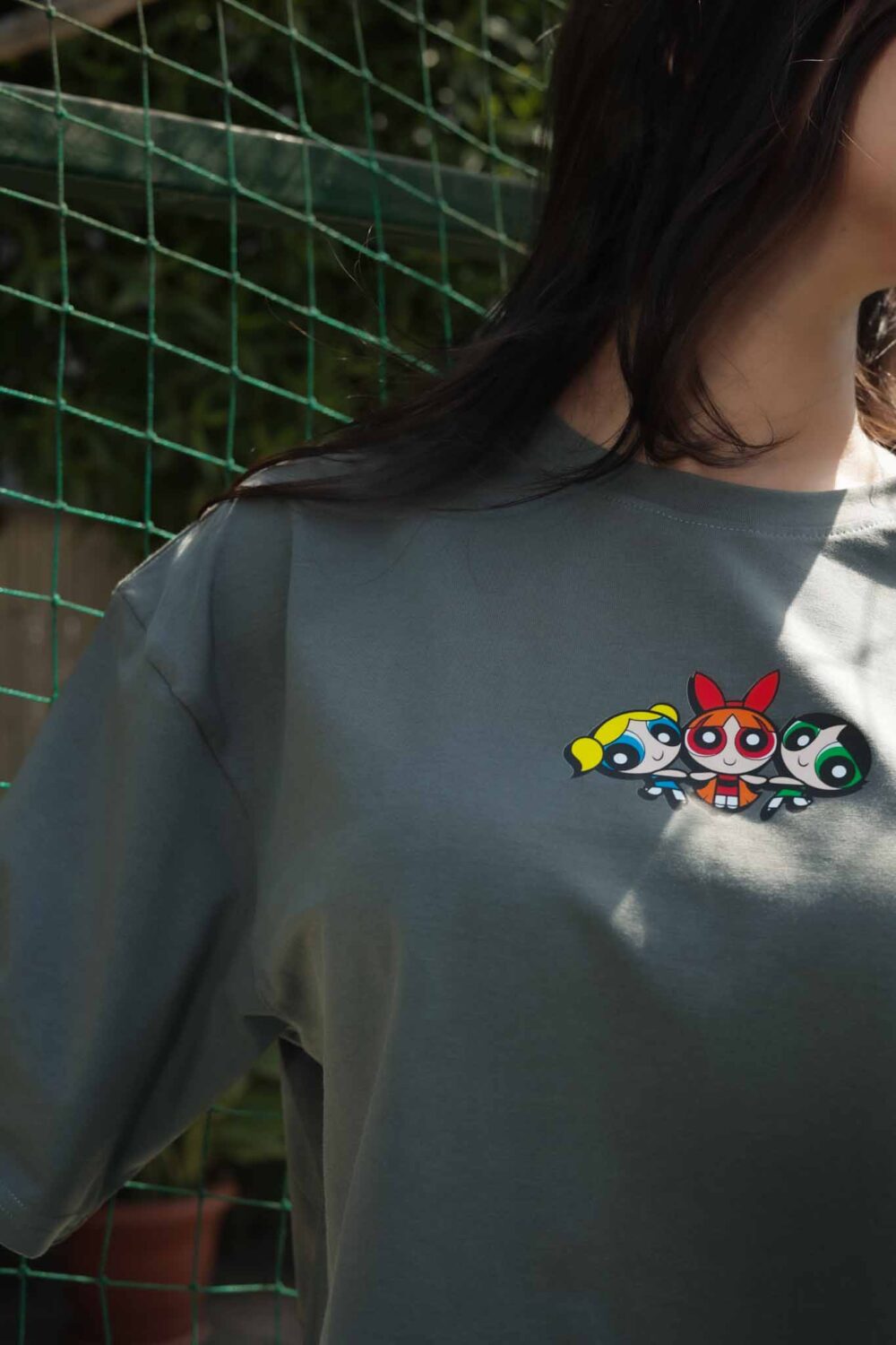 2 Grey Oversize Crop Top - Antibodies