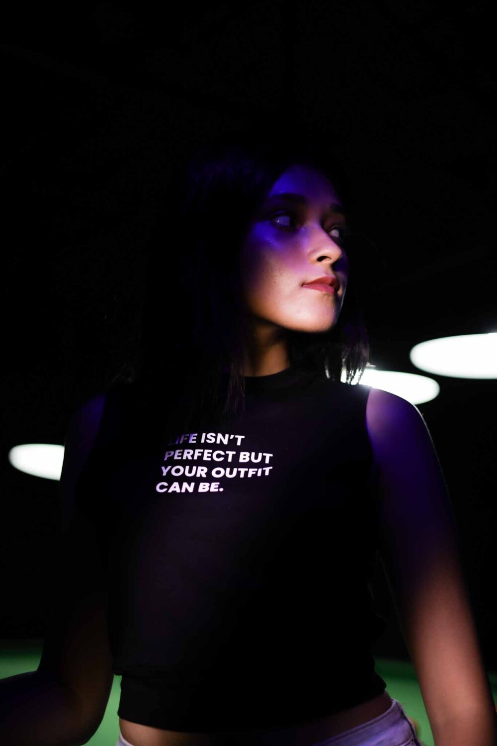 Black Sleeveless Crop Top - Antibodies