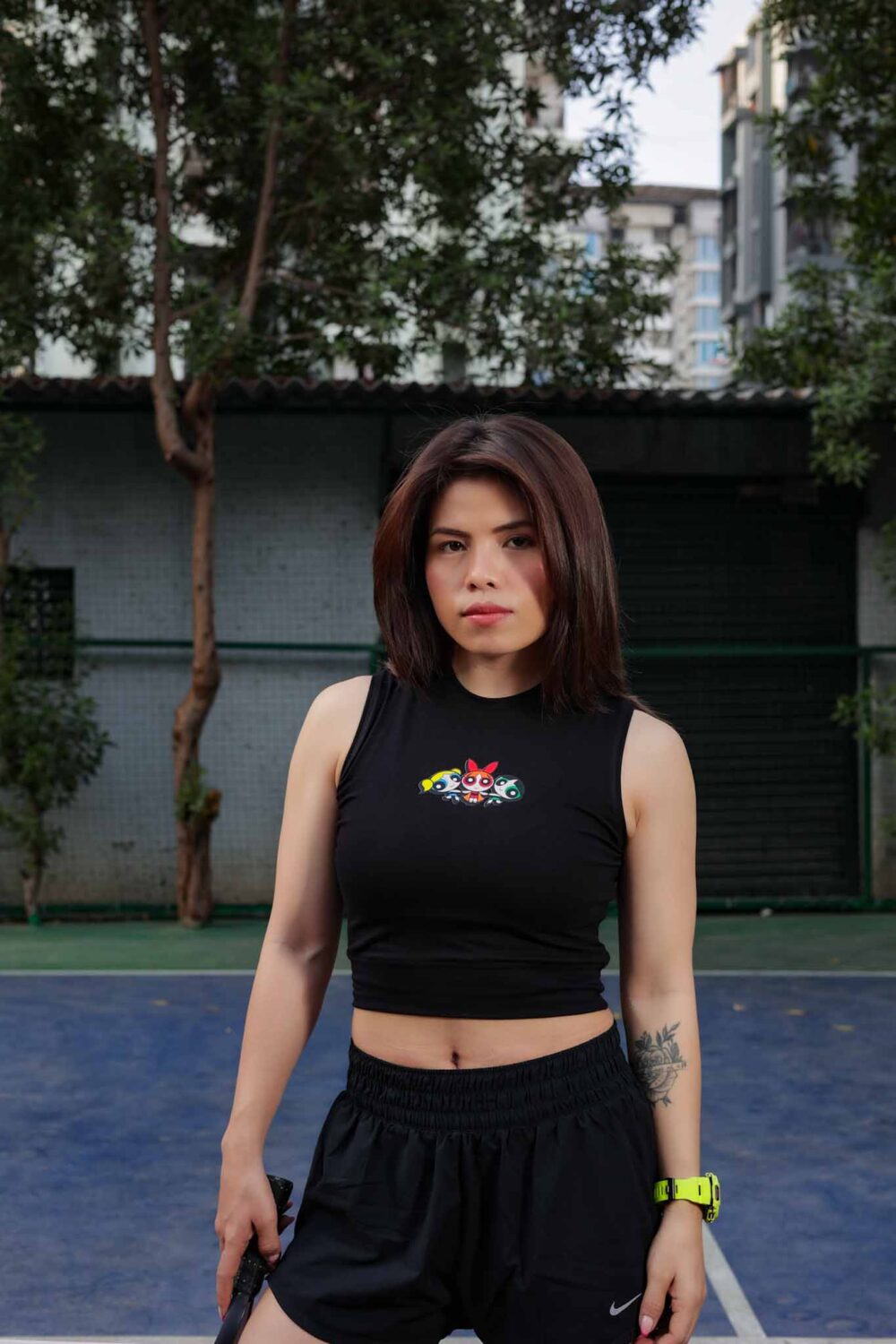 3 Black Sleeveless Crop Top - Antibodies